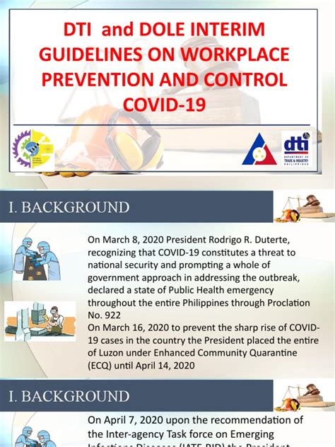 DTI and DOLE Interim Guidelines on Workplace Prevention and .